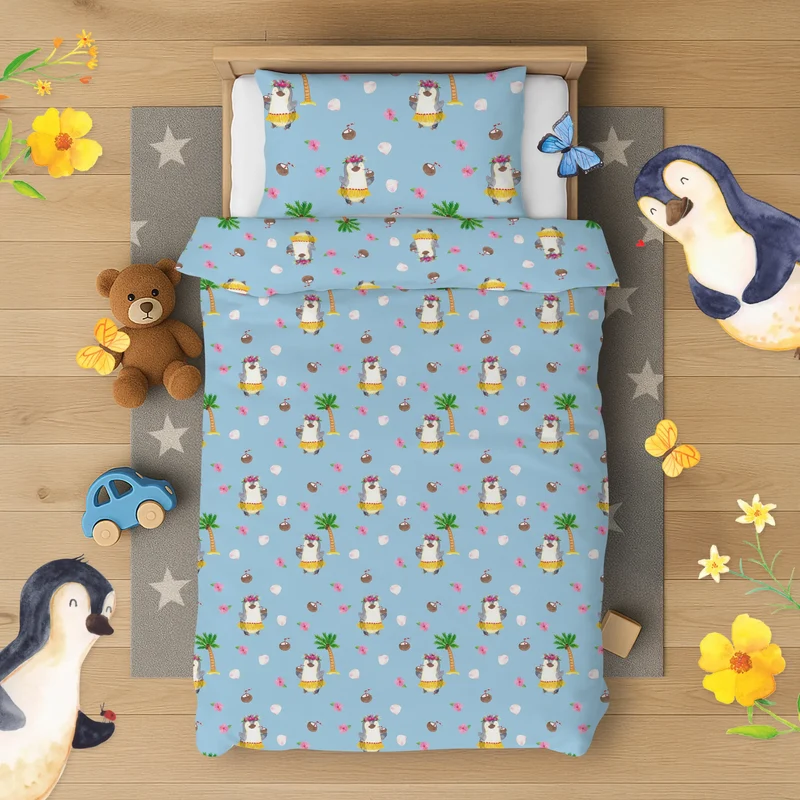 Kinderbettwäsche Pinguin Kokosnuss Muster