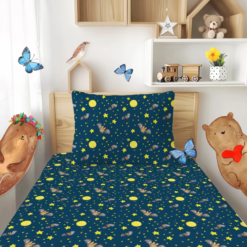 Kinderbettwäsche Fledermaus Flügel Muster