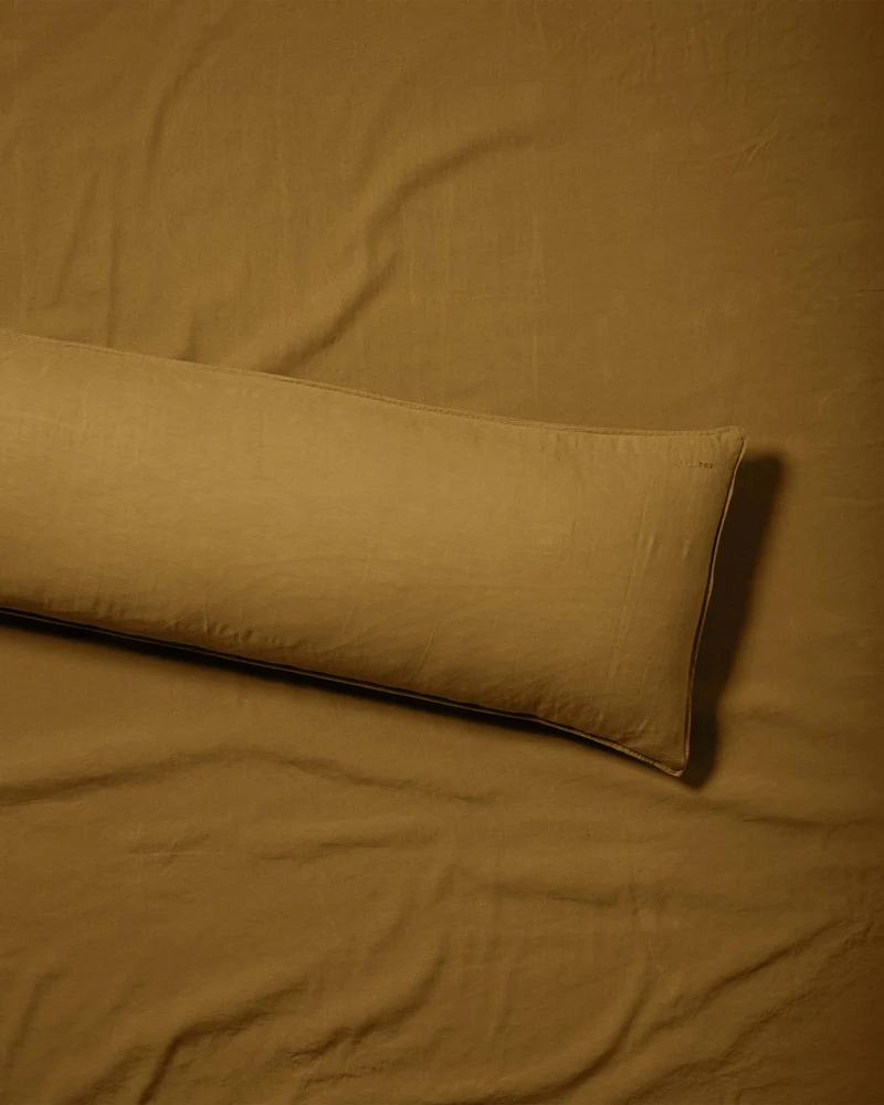 bedMATE Pillowcase Linen Khaki Gold