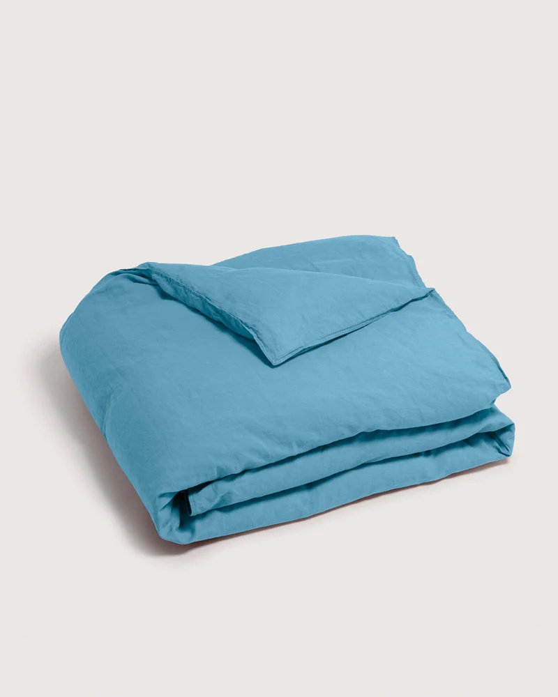 Duvet Cover Linen True Blue