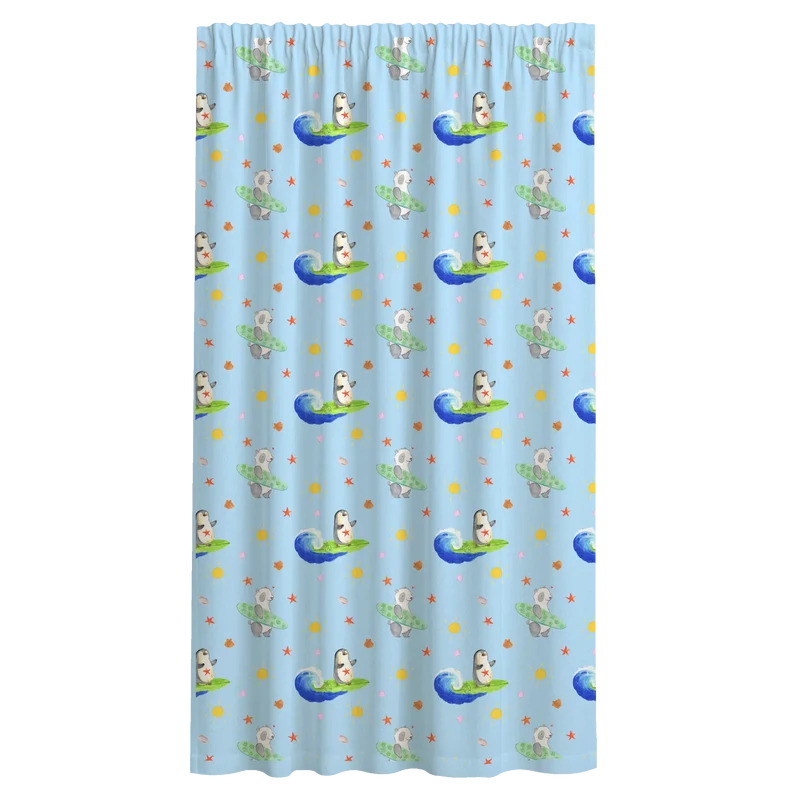 Vorhang Pinguin Surfer Muster