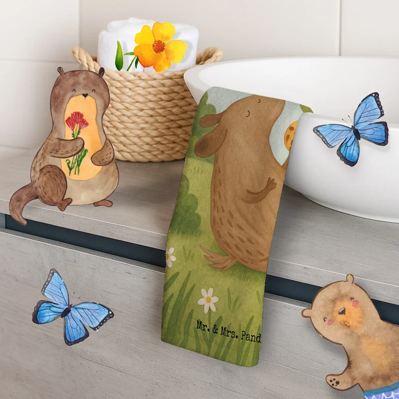 Gästehandtuch Hund Keks Design