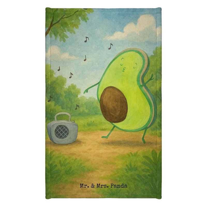 Gästehandtuch Avocado Tanzen Design