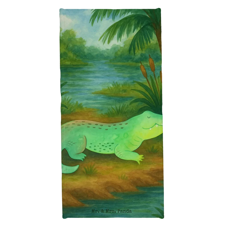 Badehandtuch Krokodil Design