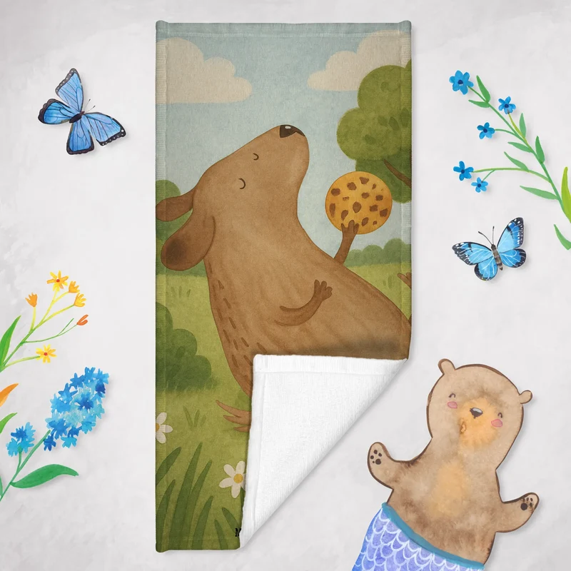 Badehandtuch Hund Keks Design
