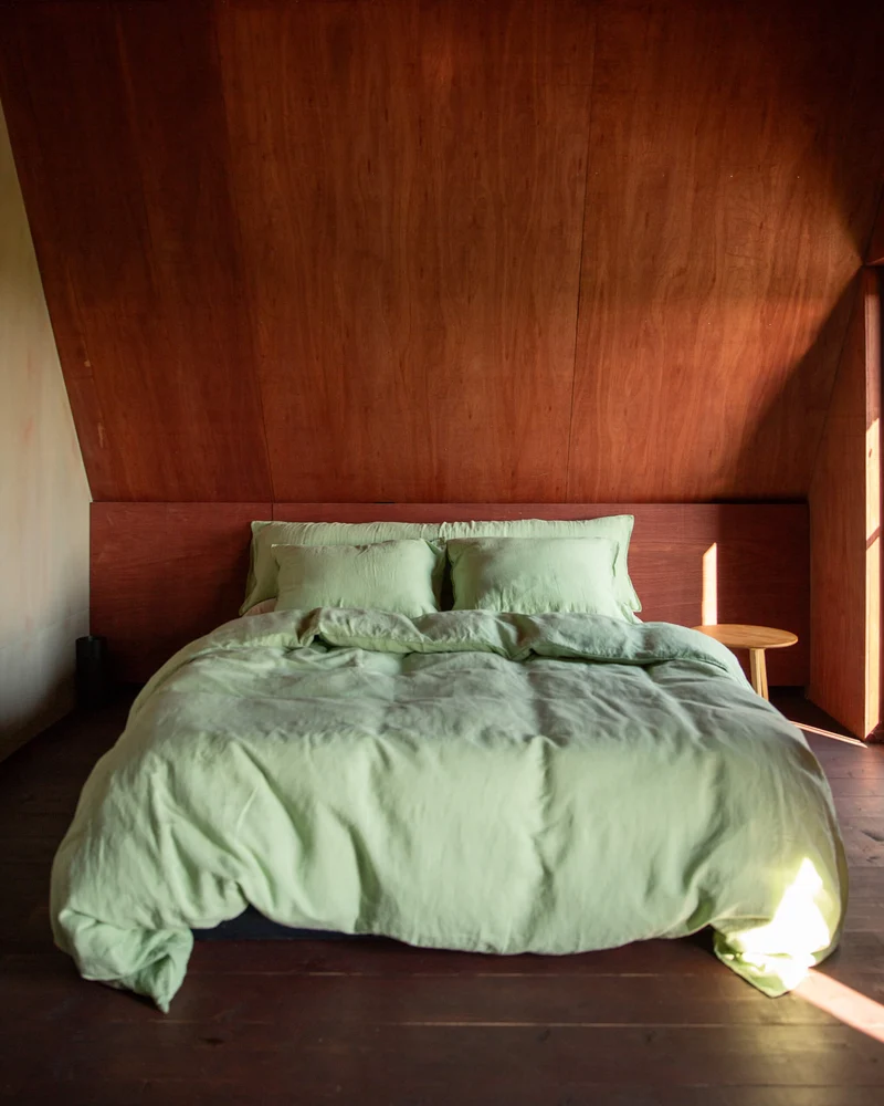 Duvet Cover Linen Green Mint