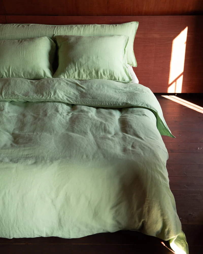Duvet Cover Linen Green Mint