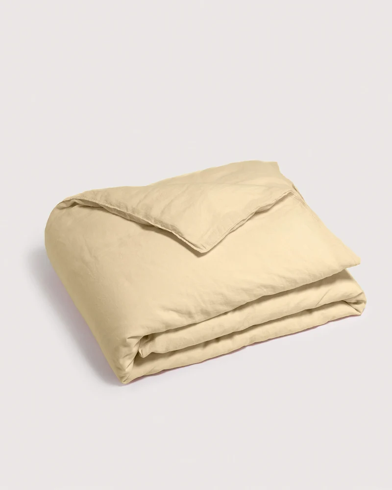 Duvet Cover Linen Creamy Yellow
