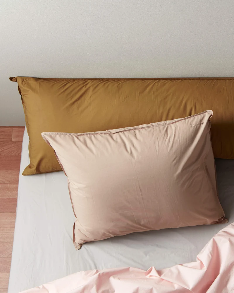 bedMATE Pillowcase Cotton Khaki Gold