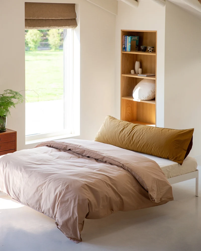 bedMATE Pillowcase Cotton Khaki Gold