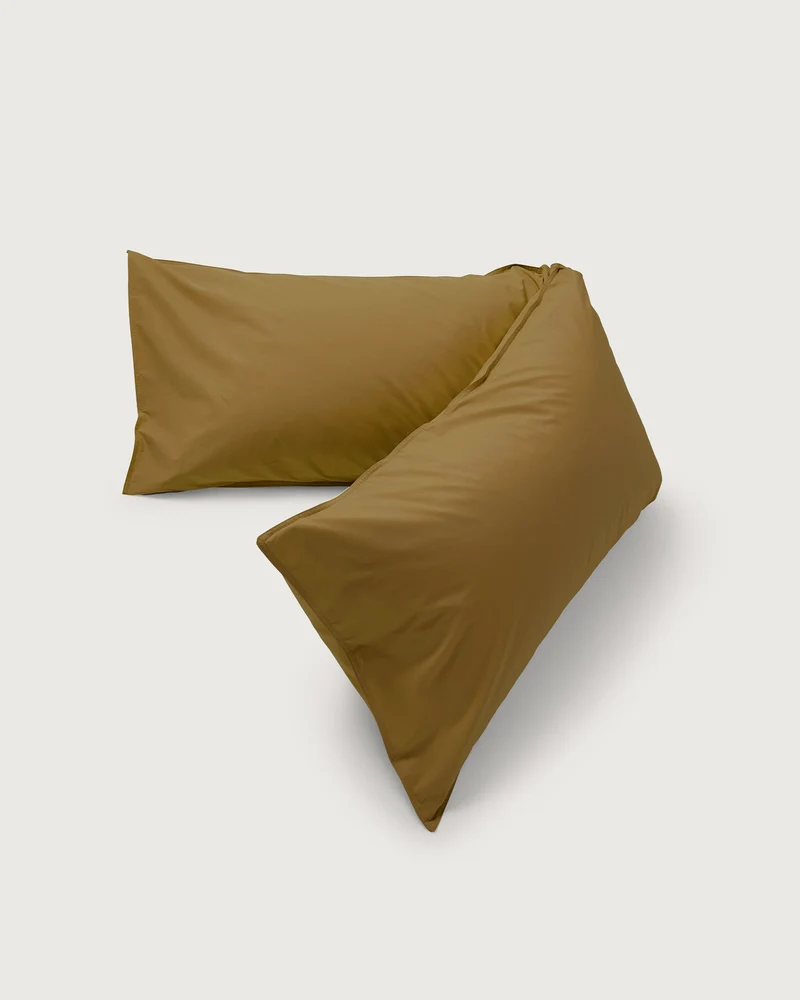 bedMATE Pillowcase Cotton Khaki Gold