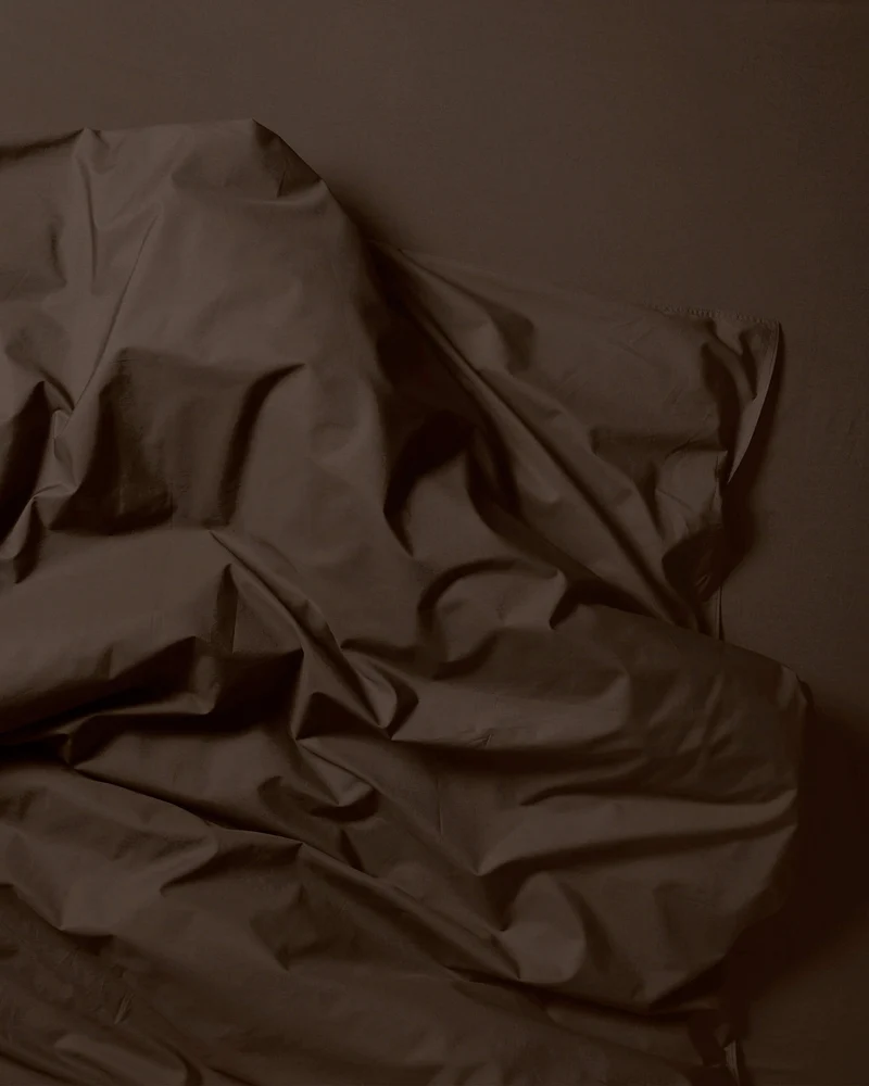 Duvet Cover Cotton Coffee Brown