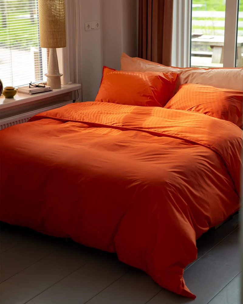 Duvet Cover Cotton Poppy Orange
