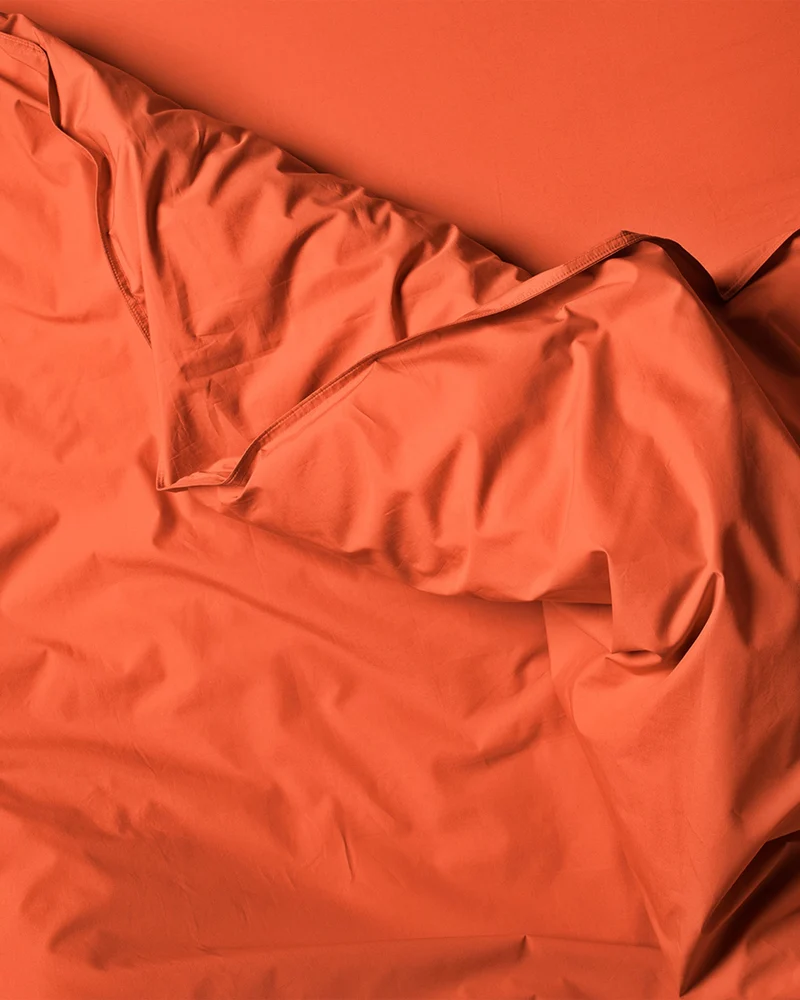 Duvet Cover Cotton Poppy Orange