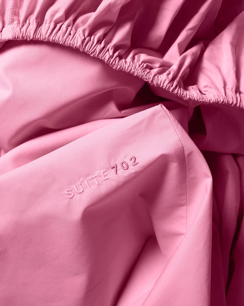 Fitted Sheet Cotton Pink Candy