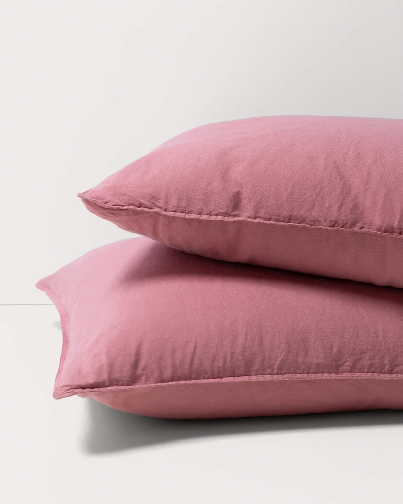 Pillowcase Linen Mauve Rose