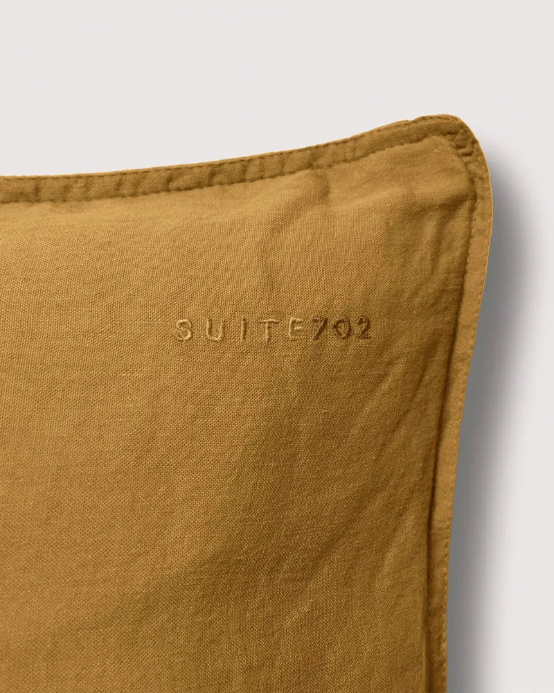 Pillowcase Linen Khaki Gold