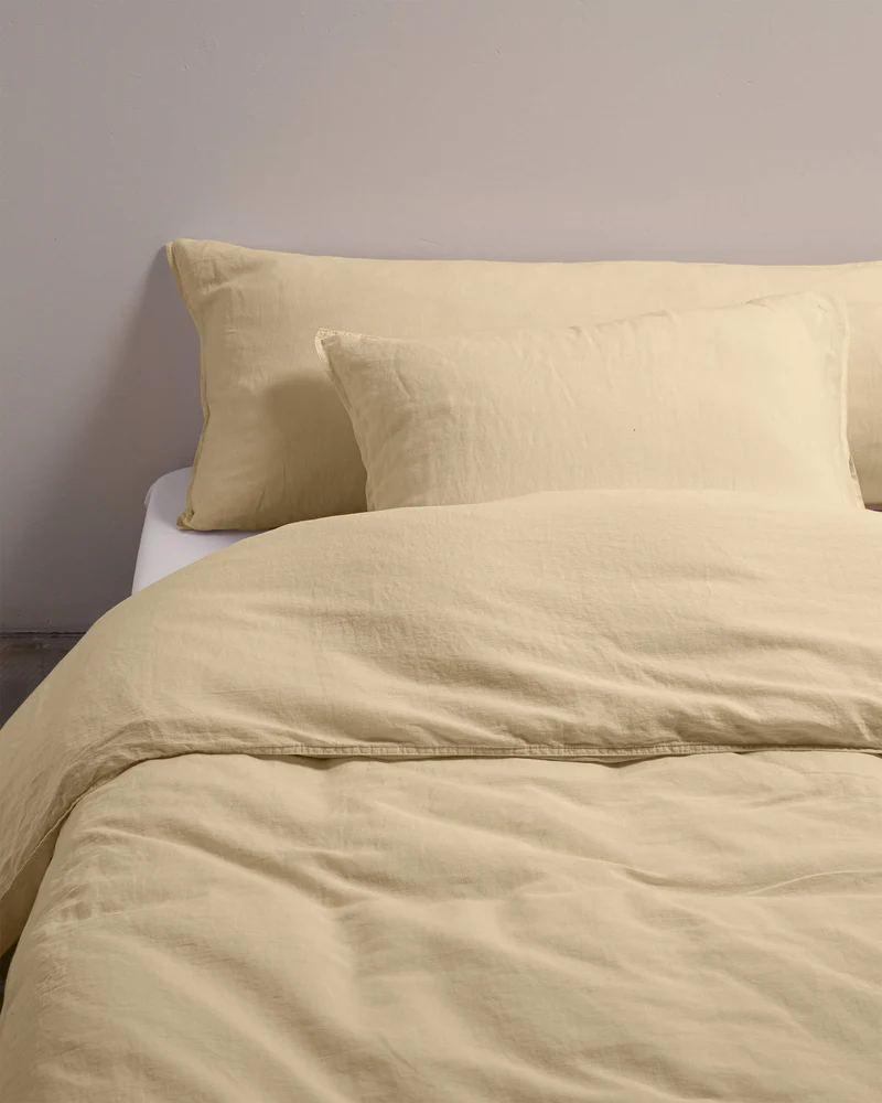 Pillowcase Linen Creamy Yellow