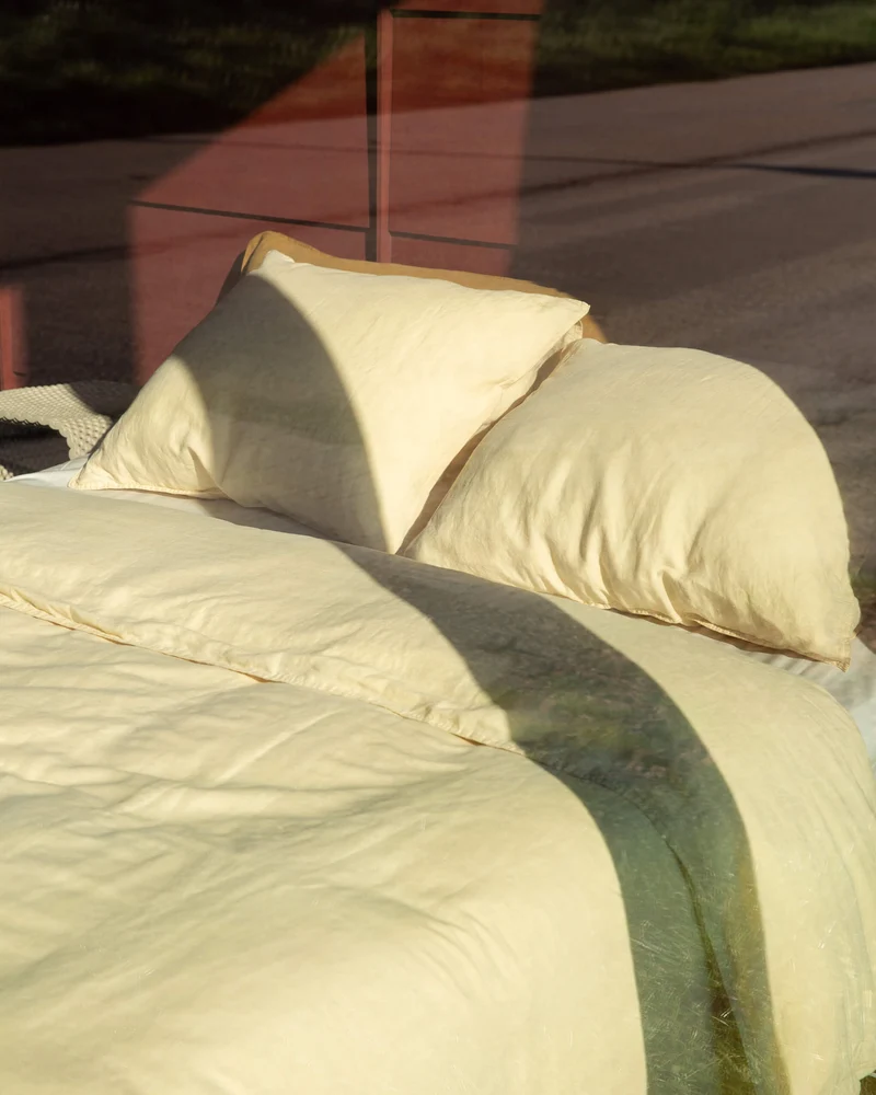 Pillowcase Linen Creamy Yellow