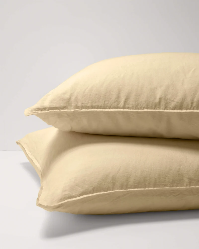 Pillowcase Linen Creamy Yellow