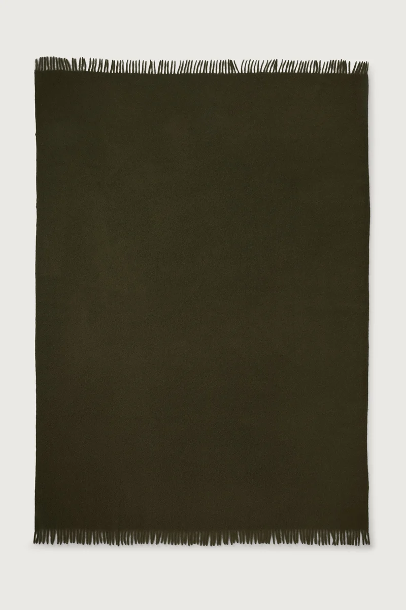 Mohair Throw Cloud Dark Olive