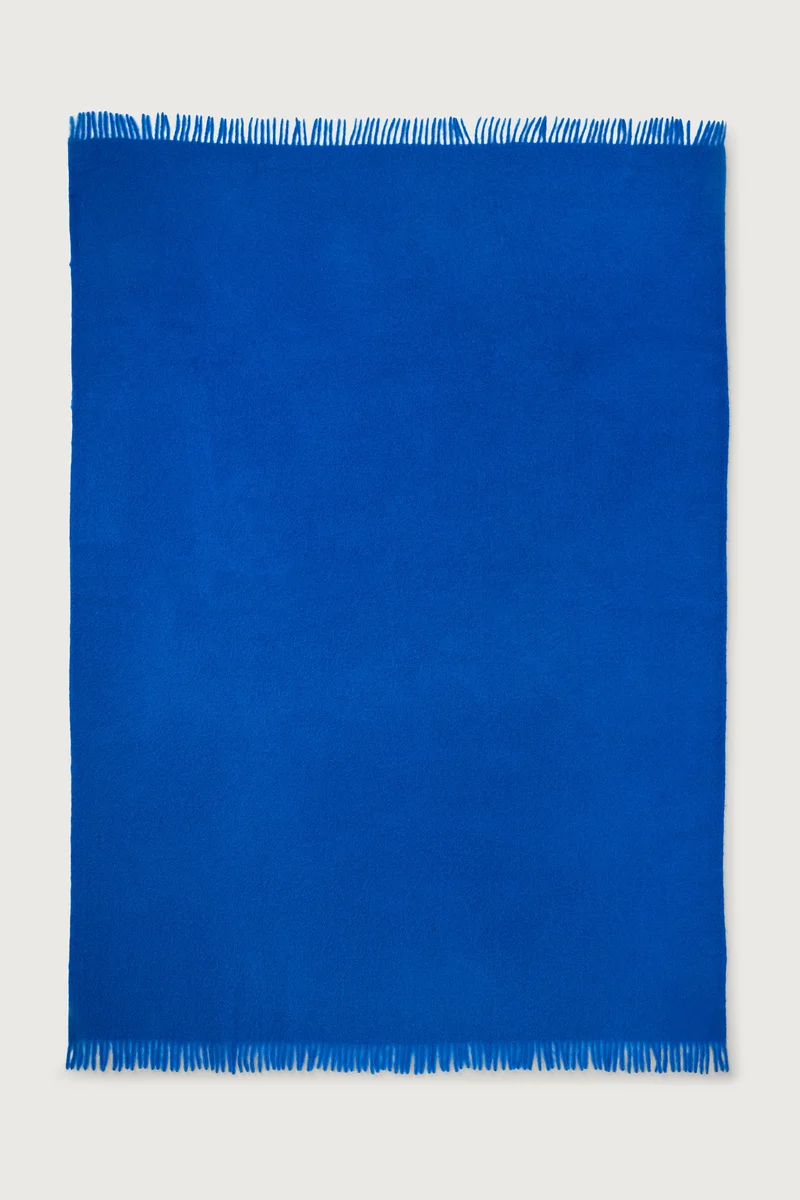 Mohair Throw Cloud Cobalt Blue