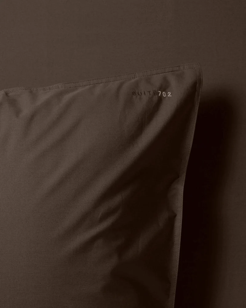 bedMATE Pillowcase Cotton Coffee Brown