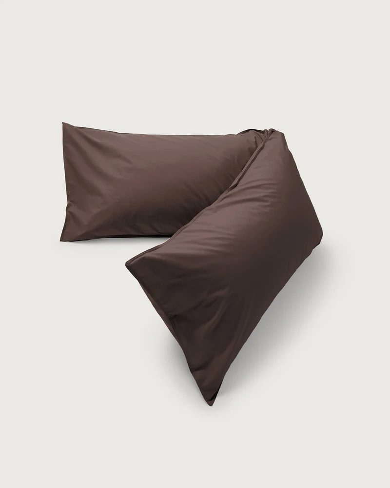 bedMATE Pillowcase Cotton Coffee Brown