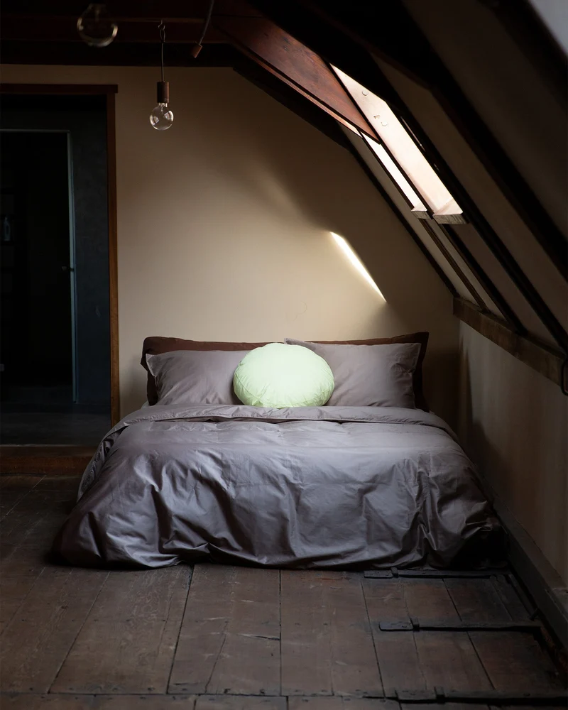Pillowcase Satin Taupe Grey