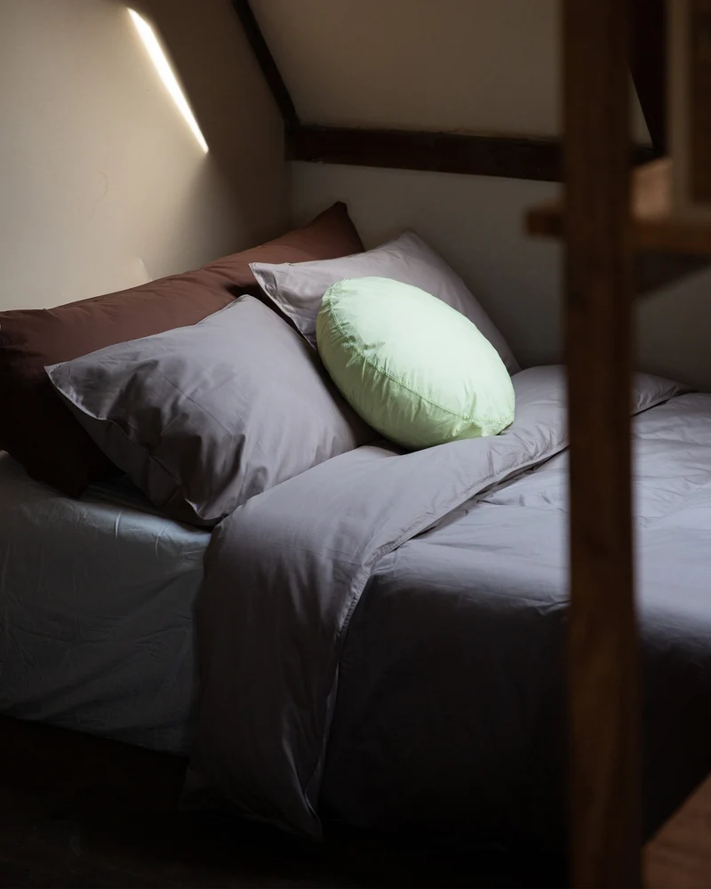 Pillowcase Satin Taupe Grey