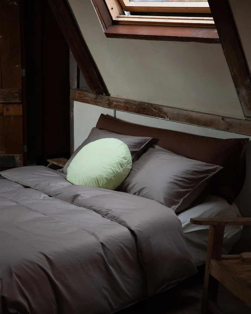 Pillowcase Satin Taupe Grey