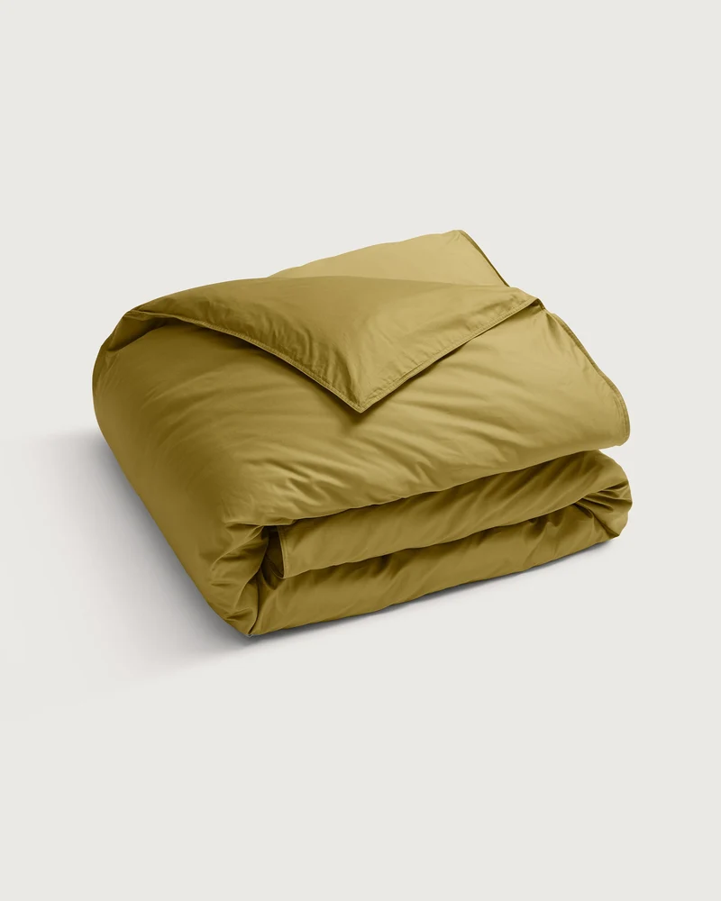 Duvet Cover Satin Olive Gold