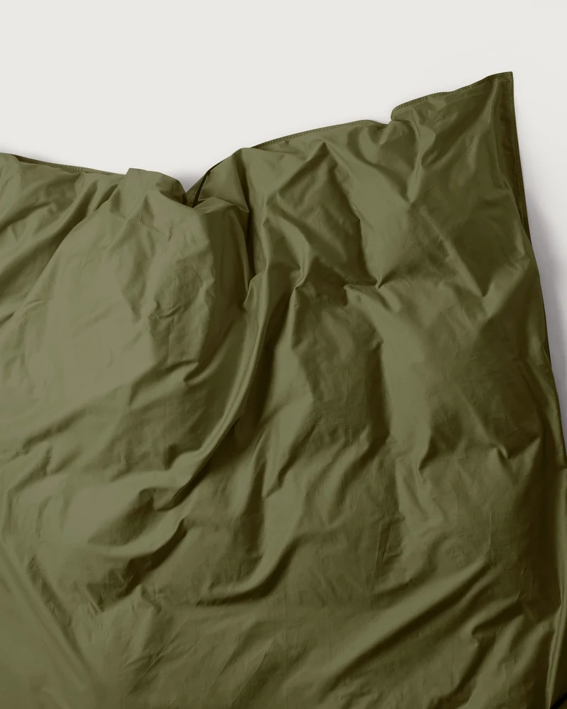 Duvet Cover Satin Khaki Green