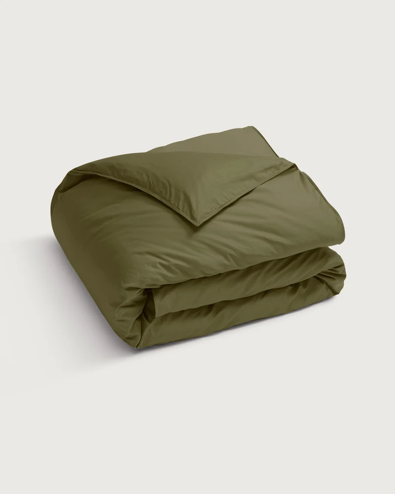 Duvet Cover Satin Khaki Green
