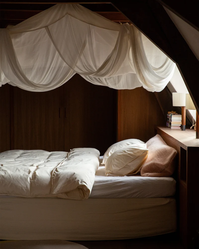 Duvet Cover Satin Ecru