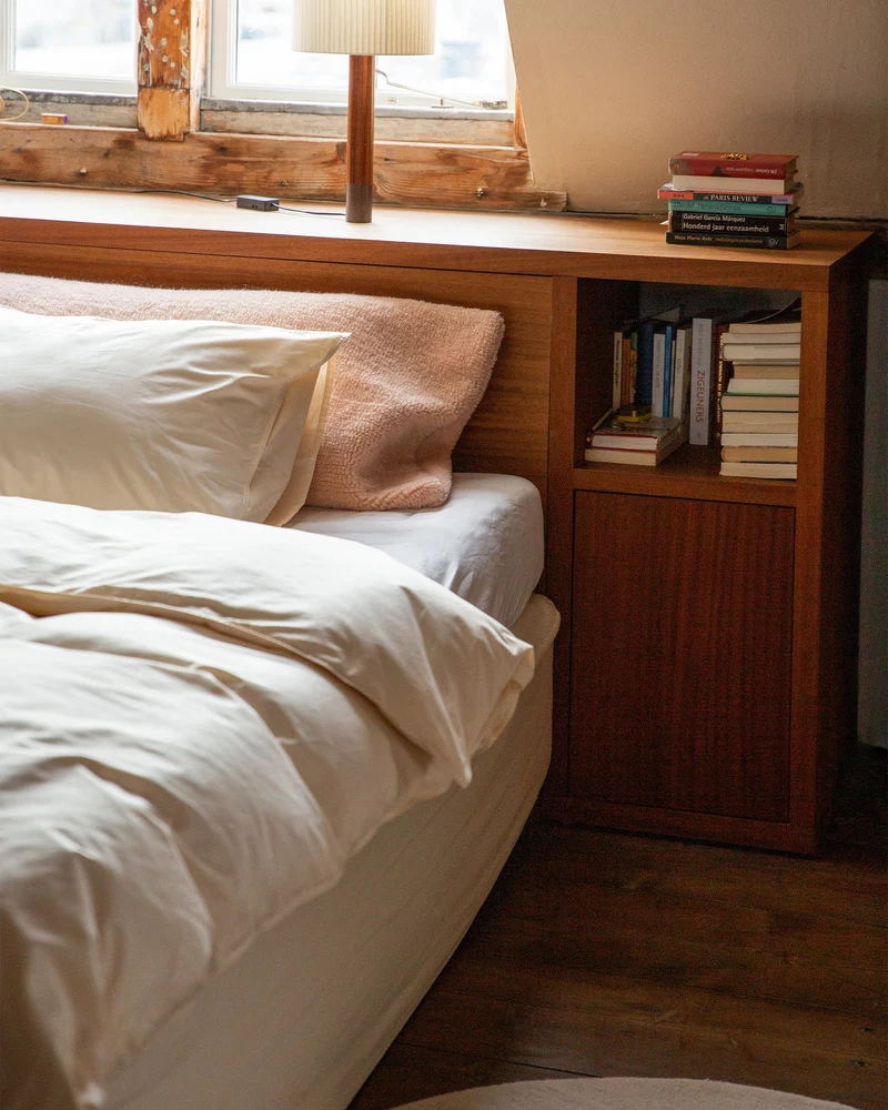 Duvet Cover Satin Ecru