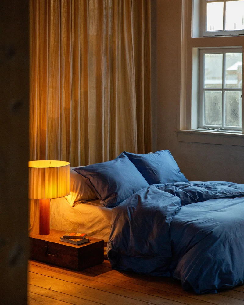 Duvet Cover Satin Ocean Blue