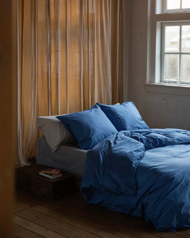 Pillowcase Satin Ocean Blue