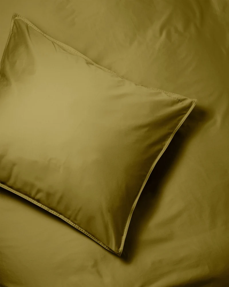 Pillowcase Satin Olive Gold