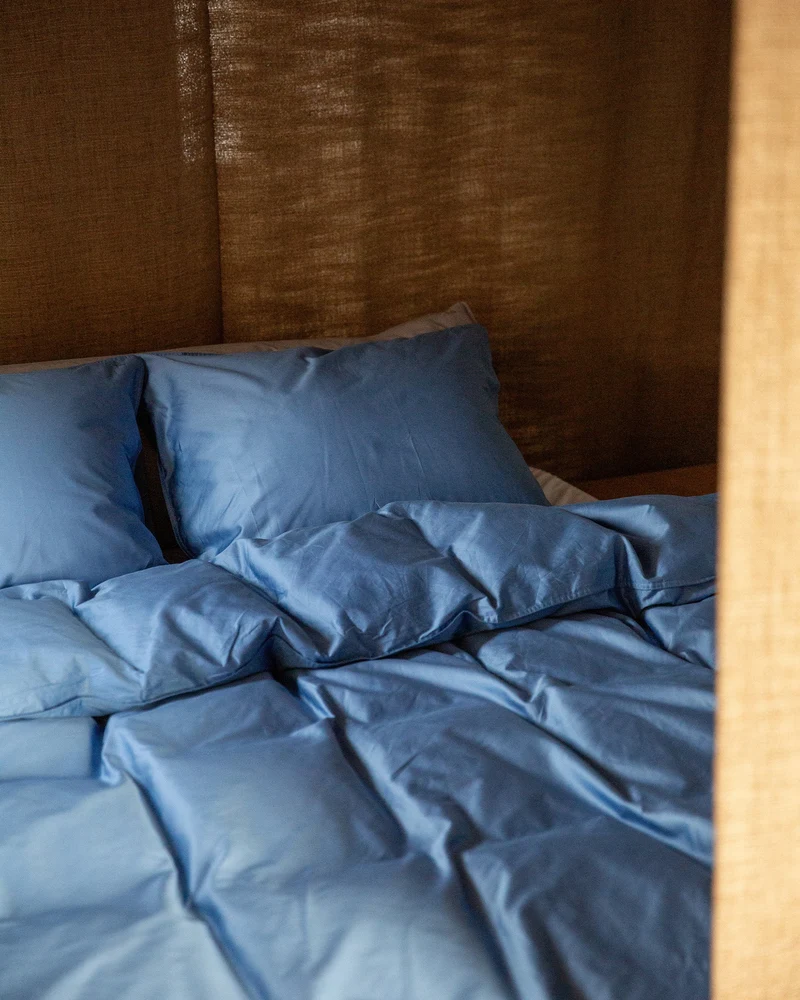 Pillowcase Satin Ocean Blue