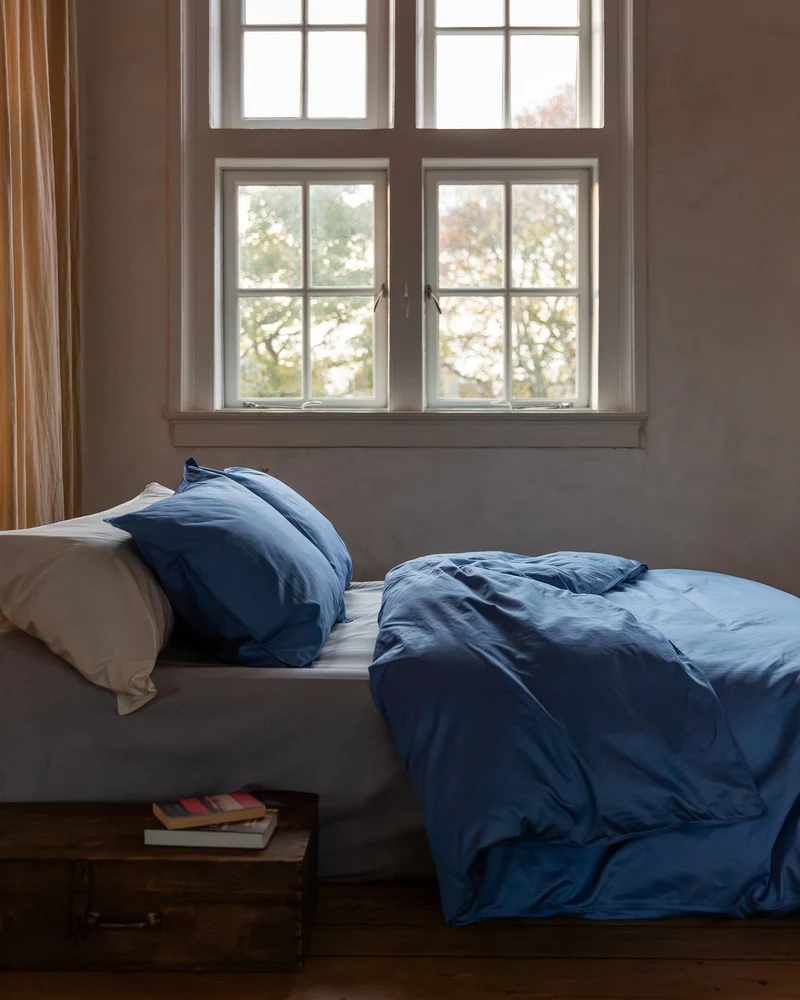 Pillowcase Satin Ocean Blue