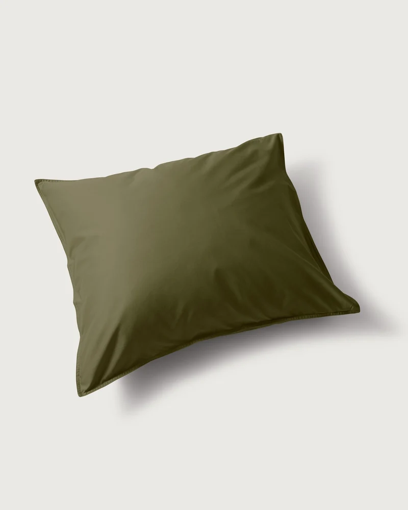 Pillowcase Satin Khaki Green